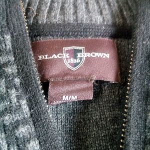 Black brown 1826 half zip pullover gray and black